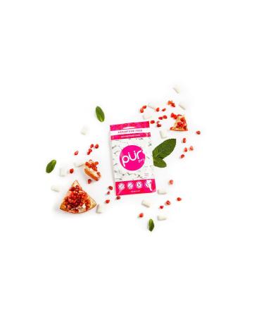 PURE Gum Sugar Free Pomegranate Mint - Vegan, Keto, Xylitol & Aspartame Free - 55 Pieces - Buy Online on GoSupps.com