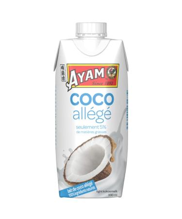 AYAM Light Coconut Milk | 100% Natural Ingredients | 99% Coconut | 75% Fat* | Boosted in Coconut Water | Lactose Free | Glute