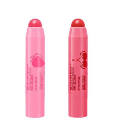Revlon Kiss Balm Duo Pack - Fresh Strawberry & Sweet Cherry (025/030) - Buy Online on GoSupps.com