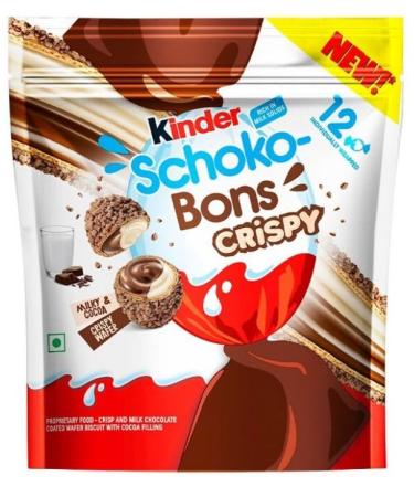 Kinder Crispy Schoko Bons Large 89g - Chocolate Bar + Heartforcards Shipping Protection (Kinder Crispy Schoko Bons Large)