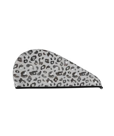 Wild Animal Leopard Print Pattern Microfiber Hair Towel Soft Super Absorbent Hair Towel Wrap for Women Coral Velvet Quick Dry Hair Cap for Long Curly and Thick Hair