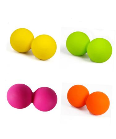 Minkissy foot massage device for feet body towels muscle roller lacrosse Lacrosse massage ball towel ice hockey joint massage balls Massage peanut balls peanut balls scroll wheel Fascienball Miss medium yellow