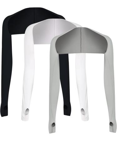 GLAITC Anti-UV Arm Sleeves - 3 Pairs Sun Protection Shrug - Black - Ideal for Outdoor Activities - Buy Online on GoSupps.com