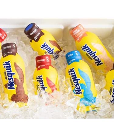 Nestle Nesquick Flavored Low fat Milk VITAMIN A&D - Vanilla - 14 Ounce Bottles 12 Pack - Buy Online on GoSupps.com