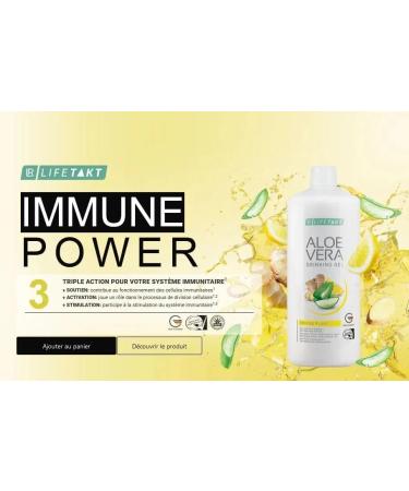 LR Health&Beauty Lifetakt Aloe Vera Drinking Gel Immune Plus Health Care Women Men Drink Every Day Natural Treatment - 1000 ml./33.3 fl.oz - Buy Online on GoSupps.com