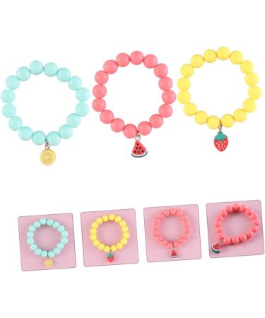 Gadpiparty Kid Gifts 3pcs Children's Bracelet Toddler Bracelets Jewelry Beads Stretchy Bracelets Stretch Bracelets Toddler Suits Kit Kid Suit Soft Ceramic Frosted Beads Accessories - Buy Online on GoSupps.com