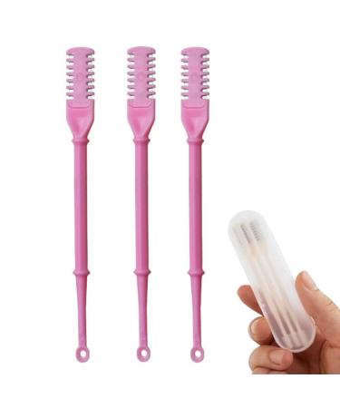 2-in-1 Nasal Hair Cutter 360 Rotating Nose Hair Trimmer Double Sided Nose Hair Knife Double Sided Manual Nose Hair Trimmer Ear And Nose Hair Trimmer Portable Manual Nose Hair Trimmer Ear Pickers(Pin Pink