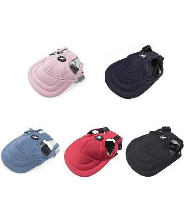 Adjustable Pink Baseball Cap with Ears for Small Dogs | Summer Sun Protection & Outdoor Sports Gear - Buy Online on GoSupps.com