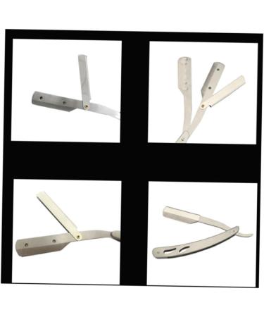 Minkissy 4 Pieces Stainless Steel Hairdressing Set - Razor Scissors & Shaving Tools for Precision Grooming - Buy Online on GoSupps.com