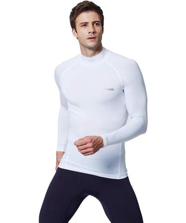 EXIO Men's Mock Compression Baselayer Top - Cool Dry Long-Sleeve Shirt - Medium Tall - Buy Online on GoSupps.com
