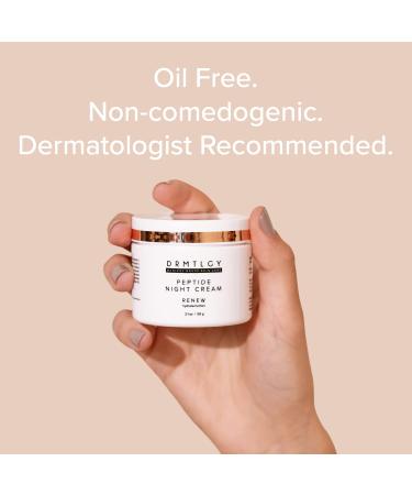 DRMTLGY Peptide Night Cream - Fragrance-Free & Oil-Free Hydrating Moisturizer for All Skin Types - Buy Online on GoSupps.com