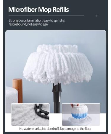 6 Pack Microfiber Spin Mop Replacement Heads - Easy Cleaning, Super Absorbent - Buy Online on GoSupps.com
