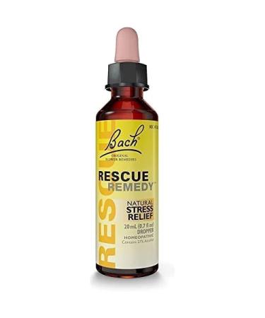 RESCUE REMEDY Dropper, 20mL Natural Homeopathic Stress Relief OLD, 20mL