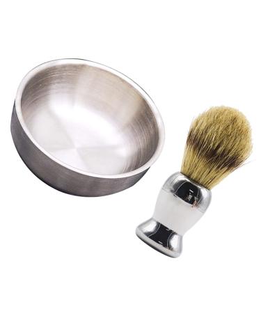 Beaupretty 2st key bowl groomi tool men tools men's shaving brush shaving set for men with brushes men's suit suits for men hand tools rustproof steel man headset