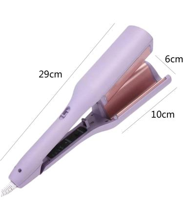 Big Wave Hair Curler Iron Wand 32mm Romantic French Egg Roll Curling Iron Multifunctional Ceramic V-Shaped Hair Curling Iron 4 Gears Temperature Fast Heating for Long or Short Hair (Pink) - Buy Online on GoSupps.com