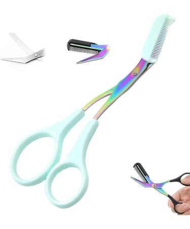Eyebrow Trimmer Scissor 2024 New Stainless Steel Eyebrow Scissors with Comb Portable Non Slip Professional Eyebrow Trimmer 2-in-1 Comb Eyebrow Trimmer with Anti Slip Finger Support (Green/Pink) - Buy Online on GoSupps.com