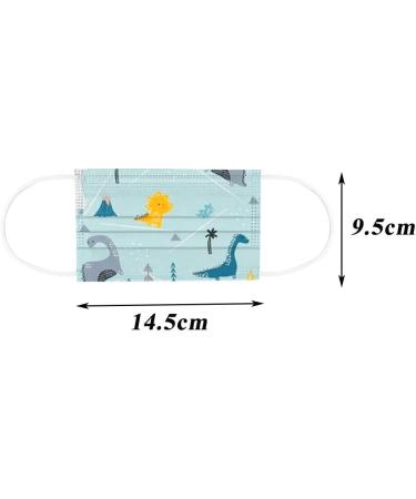 50 Pcs Kids Face Cover Disposable 3 Ply Cute Cartoon Printing Face Bandanas (#10) - Buy Online on GoSupps.com