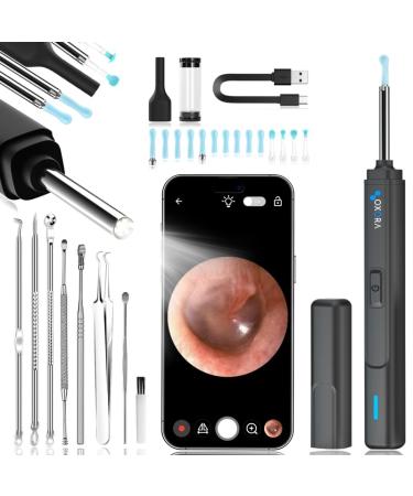 EarScope Ear Cleaner Ear Wax Removal Tool Camera Earwax Remover Kit Wireless Otoscope with LED Light Ear Care Cleaning Products iPhone and Android Gift for Adults Kids Babies