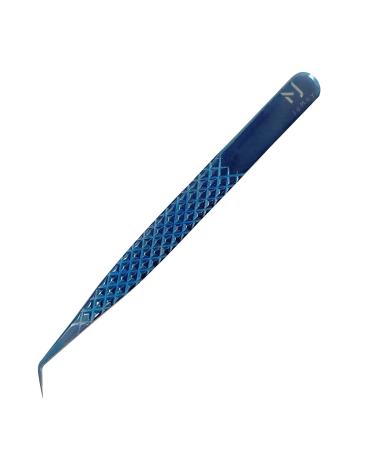 Professional Tweezers for Eyelash Extensions Super Strong Grip High Precision Stainless Steel Volume Tweezers (JM3-1 Blue)