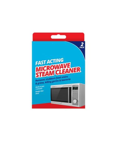 Oven Cleaner Microwave Steam Fast Acting Grime Remover Kitchen Sachets Kills Germ Bacteria Household Stain Cleaning Food Removes Stubborn Stains Wipes In 2 Minutes (2 Pack)