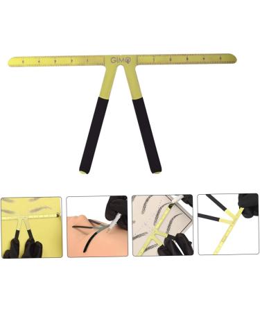FOYTOKI Household Eyebrow Measure Tool Stainless Steel Triangle Ruler Nose Triangle Ruler 13.8x7cm Golden - Buy Online on GoSupps.com