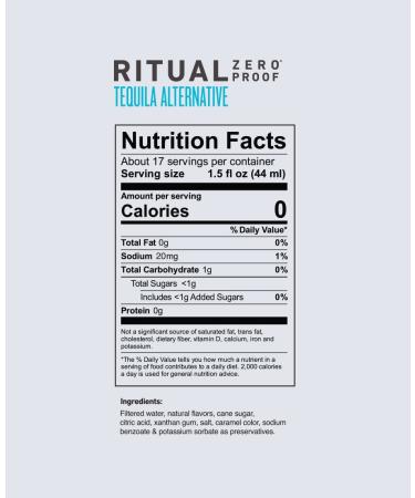 RITUAL ZERO PROOF Tequila Alternative | Non-Alcoholic Spirit | 25.4 Fl Oz | Zero Calories | USA-Made | Perfect for Alcohol-Free Cocktails - Buy Online on GoSupps.com
