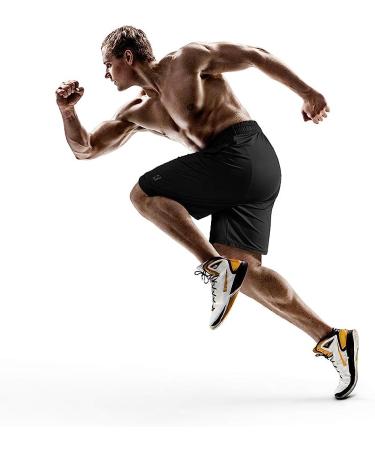 Roadbox Men's 7 Workout Shorts 2-Pack - Black+Sea Blue - Large | Athletic Gym Running & Basketball Shorts with Pocket for Fitness Sports - Buy Online on GoSupps.com