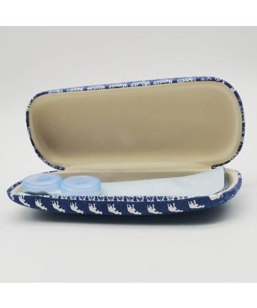 SwirlColor Glasses Case Bohemia Elephant Print Glasses Case Hard Shell with Blue Cleaning Cloth (Blue Glasses Case) - Buy Online on GoSupps.com