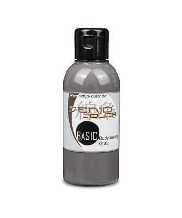 Body painting colors Senjo Color Basic 75ml Grey I Face & body paint I Carnival Mardi Gras I Brush & airbrush paint