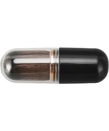 Retractable Makeup Brushes Portable Dense Bristle Small Compact Loose Powder Brush with Cover for Travel (Black) - Buy Online on GoSupps.com