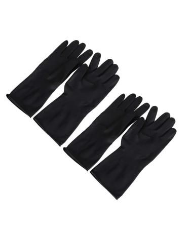 Beaupretty Professional Black Latex Gloves for Hair Intake - Reusable Handheld Salon Accessories (2 Pairs) - Buy Online on GoSupps.com