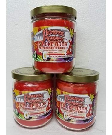 Smoke Odor Exterminator Flower Power Candles - 13 oz Jar Set of 3 | Best International Shipping - Buy Online on GoSupps.com