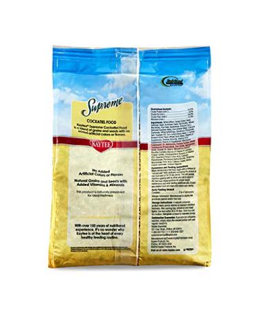Kaytee Supreme Cockatiel Food - Nutritious, Balanced Diet for Healthy Birds - Buy Online on GoSupps.com