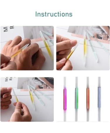 Glass Cuticle Pusher Professional Manicure Stick Nail Cuticle Remover Tools Orange Nail Scraper - Buy Online on GoSupps.com