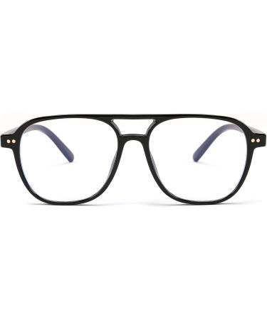 FEISEDY Retro 70s Blue Light Filter Glasses for Men & Women - No Prescription Black B2387 - Ultimate Blue Light Blocking for Comfortable Screen Time - Buy Online on GoSupps.com