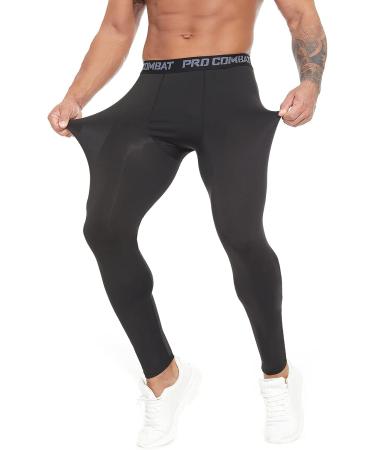 SS Color Fish Men Compression Pants - Black, Size Medium | Athletic Baselayer Running Tights - Buy Online on GoSupps.com