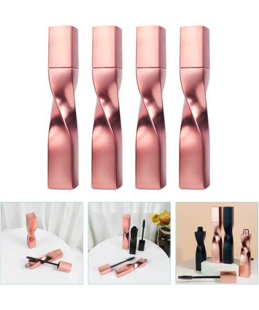 KALLORY 4pcs Eyelash Brush Empty Tube Lash Applicator Mascara Tube Plastic Bulk To Rotate Lipstick Tube Rose Gold - Buy Online on GoSupps.com