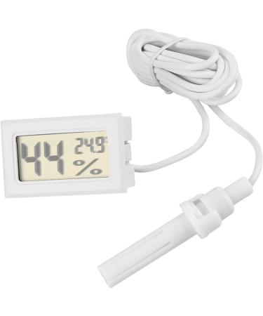 ASHATA Digital Hygrometer 2-in-1 LCD Display Thermometer Hygrometer with External Probe for Reptile Mini Digital Electronic Temperature Hygrometer(White) - Buy Online on GoSupps.com