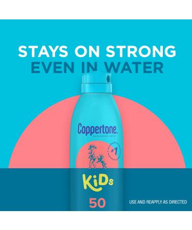 Coppertone KIDS Sunscreen SPF 50 Spray - 3 Pack, 5.5 Ounce Each - Buy Online on GoSupps.com