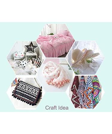 YYCRAFT 18 Yards White Ball Fringe 1 Wide Pom Pom Trim Ribbon Sewing Roll - Pack of 1 - Buy Online on GoSupps.com