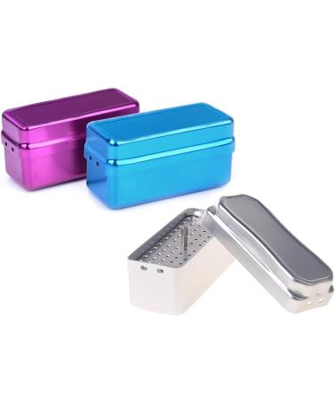 Klova Dental Bur Box - 72 Hole Aluminum Autoclave Sterilizer for Endo Files | Dental Disinfection Tools Holder | Blue - Buy Online on GoSupps.com