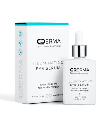 Anti Aging Eye Serum Reduces Wrinkles Fine Lines Puffiness & Dark Under Eye Bags. Instant Lift & Firm - Made in France 1 fl oz