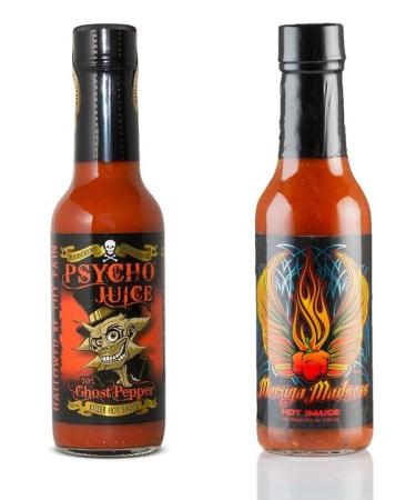 Psycho 70% Ghost Chilli Sauce AND Moruga Madness Hot Sauce