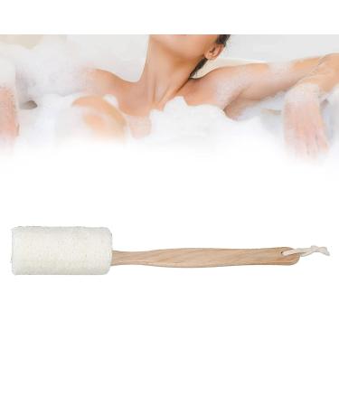 Exfoliating Loofah Bath Brush with Wooden Handle - Shower and Body Scrubber for Men and Women - Buy Online on GoSupps.com