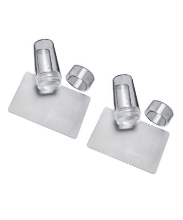 Ipetboom Manicures Tools 2 Sets Transparent Gel Nail Polish Gel Nail Kits Nail Jelly Stamper Barniz De Gel Para U as Nail Art Accessories Diy Nail Stamper Transparent Nail Polish Manicure