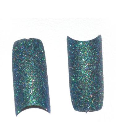 100 Emerald Glitter False French Acrylic Nail Art Tips | Sparkle Size 1-10 | International Shipping - Buy Online on GoSupps.com