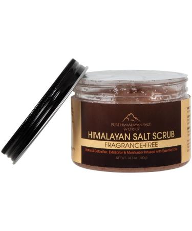 Pure Himalayan Salt Scrub | Natural Detoxifier, Exfoliator & Moisturizer | Body and Face Scrub - 14.1 Oz | Fragrance-Free - Buy Online on GoSupps.com