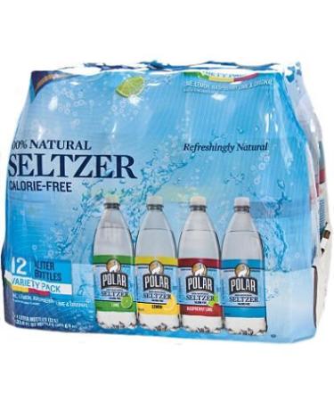 Polar Beverages Seltzer Variety Pack, 33.8 Fluid Ounce (Pack of 12)