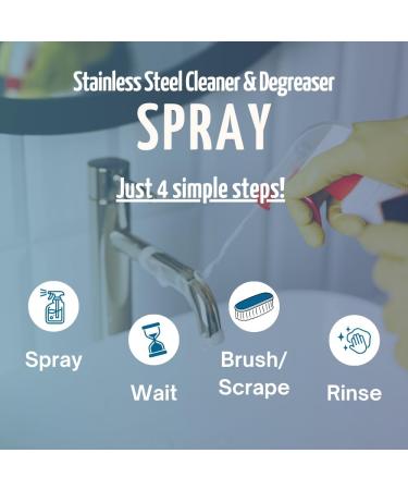 Buy Biodegradable Stainless Steel Cleaner & Degreaser - 100% Natural Multipurpose Spray for Kitchen | International Shipping Available - Buy Online on GoSupps.com