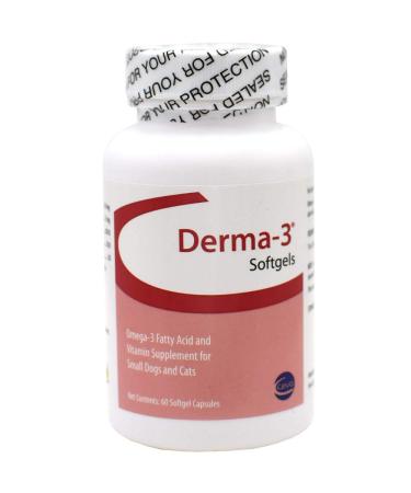 Derma-3 Softgels For Cats and Small Breeds, 60 Softgels